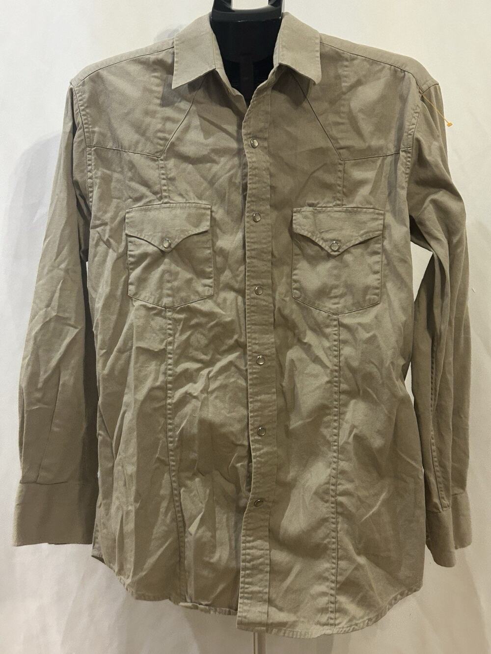 Western Express Tan Button Up Blouse size M